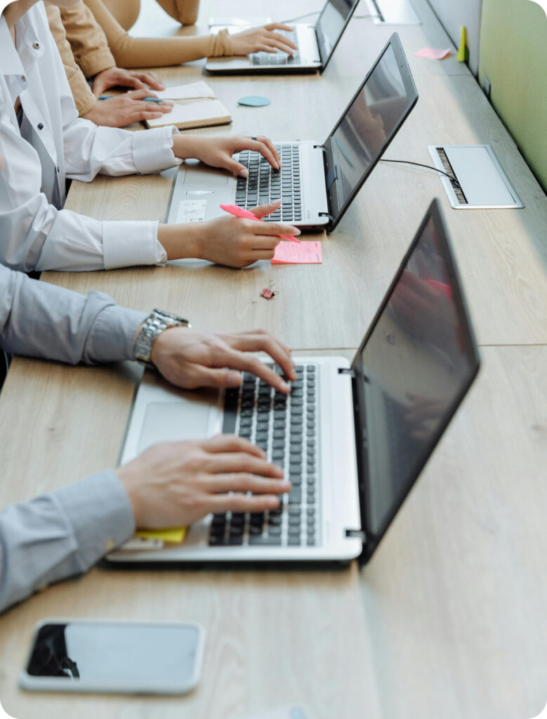 people working on laptops